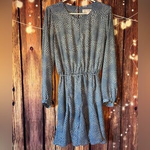 Emma & Michele Blue and White Patterned Dress